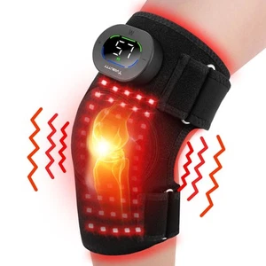 Red Light Therapy Knee Brace for Pain Relief, Vibration Knee Massager with He... - Picture 1 of 8