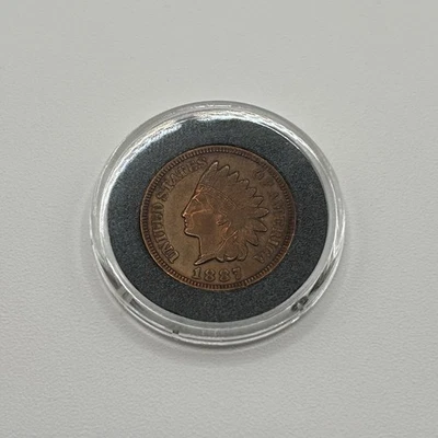 1887 INDIAN HEAD CENT RED BROWN HIGH GRADE PENNY US MINT - Image 1 of 2