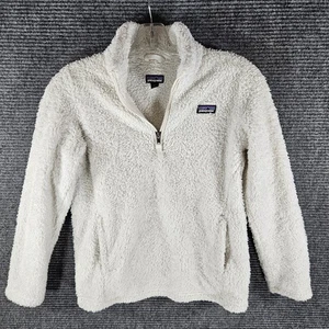 Patagonia Sweater Fleece Pullover Jacket 1/4 Zip Youth Large 12 White - Picture 1 of 7
