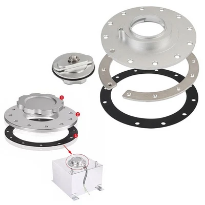 Quality Construction 12 Hole Fuel Cell Gas Cap with Rubber Seal Gasket - Image 1 of 4