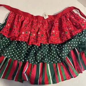 Delantal de Navidad tres capas lazos en la espalda - Imagen 1 de 7