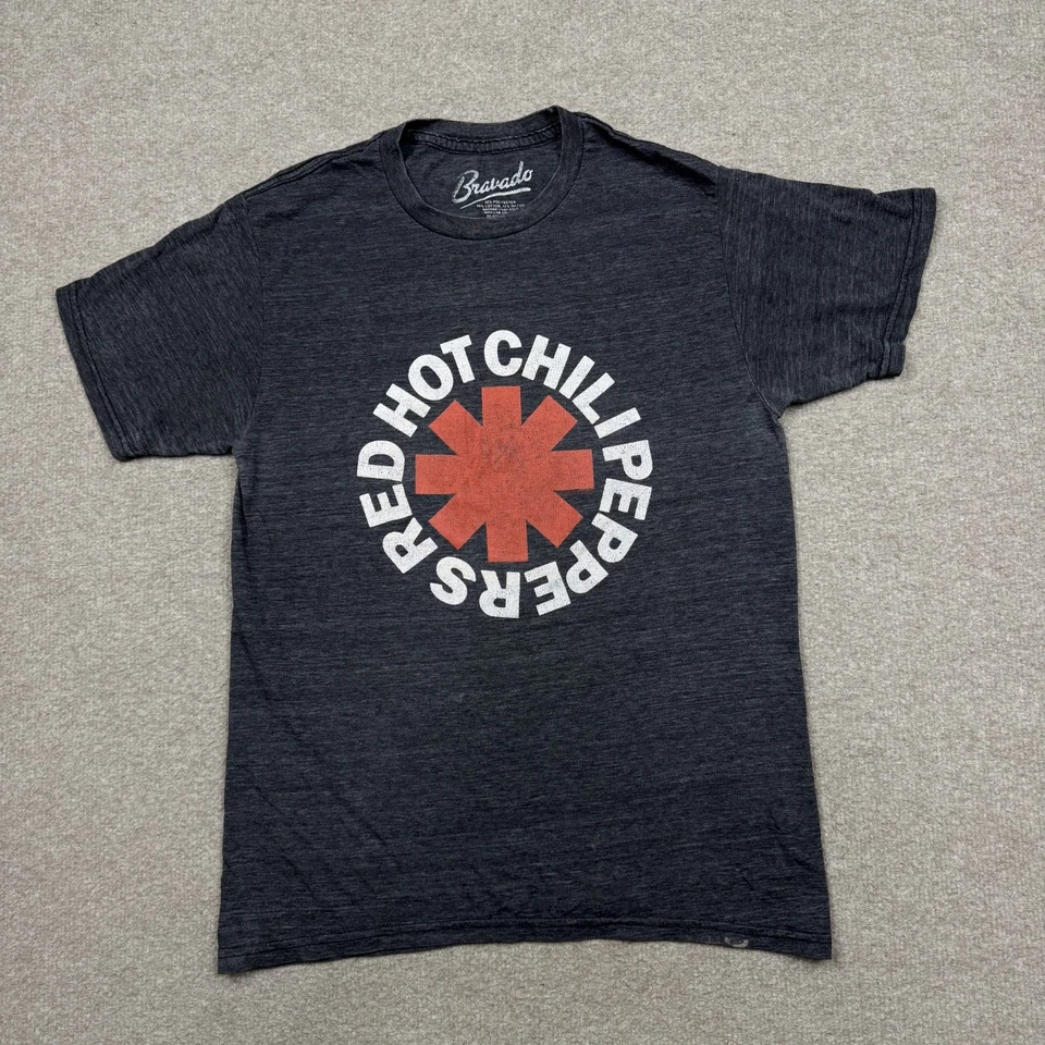 Camisa para hombre Red Hot Chili Peppers talla S gris manga corta banda de rock bravado Foto 1 de 4