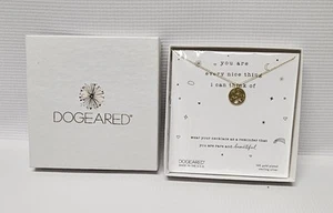 Dogeared brand Necklace NEW in Box  14k Gold plated Sterling Silver  - Picture 1 of 6