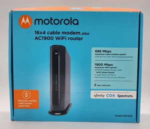 Motorola MG7550 16x4 High Speed ​​Cable Modem Plus AC1900 WiFi Router - Picture 1 of 10