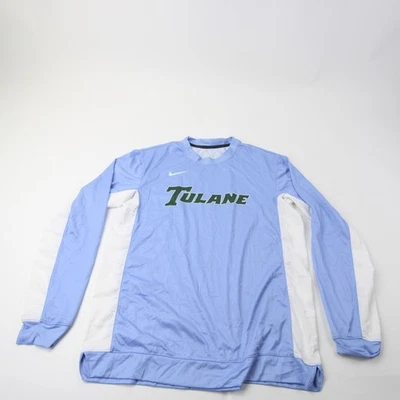 Tulane Green Wave Nike Long Sleeve Shirt Men's Light Blue/White Used - Image 1 of 4