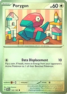 Porygon Paradox Rift Pokemon TCG 142/182 Regular Common  - Picture 1 of 1