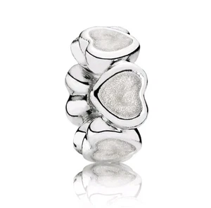 Pandora Abundance of Love Enamel Heart Spacer Charm S925ale - Picture 1 of 7
