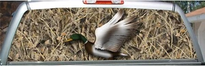 Obliteration mallard duck camouflage rear window view thru graphic decal - Picture 1 of 2