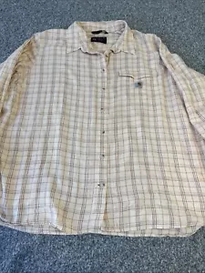 CARHARTT WOMENS LONG SLEEVE PEACH PLAID BUTTON DOWN COLLARED WORK SHIRT 2x 20-22 - Picture 1 of 9