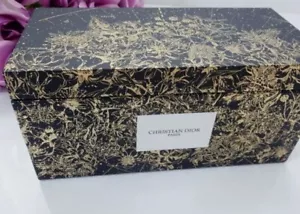 Christian Dior CONSTELLATION BLUE/GOLD PERFUME STORAGE BOX NEW! - Picture 1 of 10