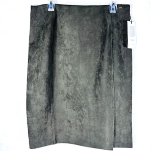 Ivanka Trump Women’s Ponte Knit Pencil Skirt Stretch Tummy Control Olive Green L - Picture 1 of 14