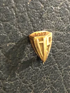 OHS Opelika High School 1917 Grad Class Antique Deco 14K Gold Lapel Pin Alabama - Picture 1 of 16