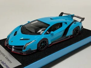 1/43 Looksmart Lamborghini Veneno Coupe in Baby Blue LS409AB Custom Base - Picture 1 of 7