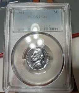 1961 Jefferson Nickel Proof. PCGS PR66 . BLUE TONED NICKEL. - Picture 1 of 7