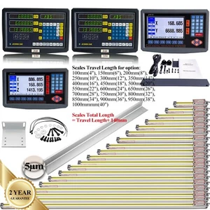 2/3 Axis Digital Readout Linear Scale DRO Display 5um for Bridgeport Mill Lathe - Picture 1 of 50