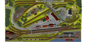 GP3-0190 Märklin plano de vías C "Lauenburg-Elbe" 260x140 cm, DIN A4 color - Imagen 1 de 9