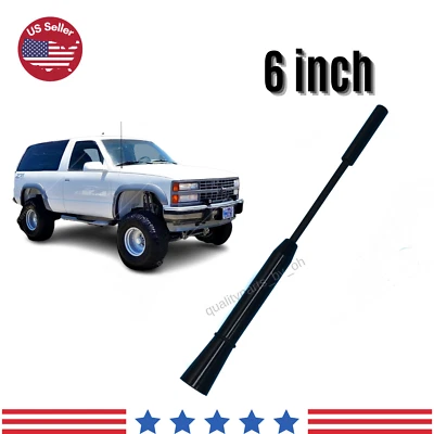 Antena negra de mástil de repuesto de 6" con tornillos para Chevrolet Blazer (1988-2001) Foto 1 de 4
