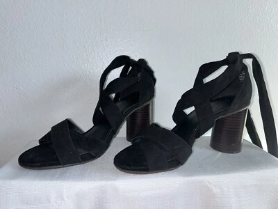 SANDALIAS KENNETH COLE REACCIÓN TACONES RITA LITA PUNTA ABIERTA TALLA 7.5 NEGRAS MUJER Foto 1 de 4