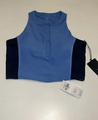 Sujetador deportivo Abercrombie crop top YBP esculptLUX Plunge Henley Slim Tank Talla S Nuevo con etiquetas Foto 1 de 4