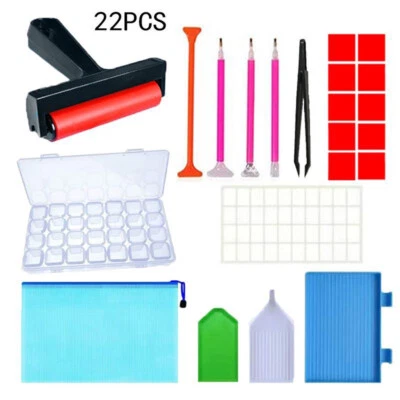 22 Piece 5D Diamond Painting Tools Box Accessories Diy Art Craft Pen Set AU - image 1 of 4