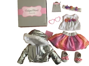 Conjunto de helado con abrigo para muñeca Designafriend de 18" Design A Friend Dolls nuevo - Imagen 1 de 9