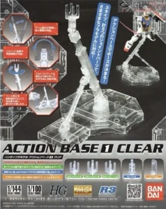 Bandai Hobby - Clear Action Base1 Display Stand 1/100 1/144 HG MG - Bild 1 von 3