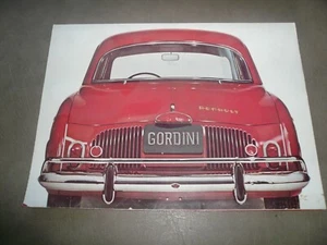 Renault Gordini 1961 sedán folleto/póster de ventas - vintage - Imagen 1 de 4