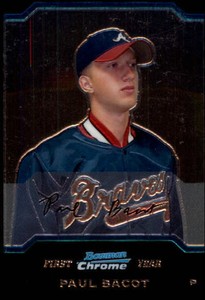 2004 Bowman Chrome Atlanta Braves Baseball Card #281 Paul Bacot Rookie