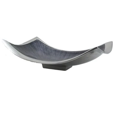 Design Deko Schale Obstschale Tischdeko blau Aluminium Maße:44x28cm HEIMELICH   - Bild 1 von 4