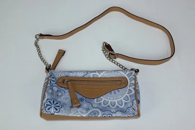 Bolso de mano Isaac Mizzrahe azul lavanda cachemira floral Foto 1 de 4