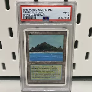 Magic The Gathering Tropical Island German 3rd Edition MTG Revised PSA 9 - Picture 1 of 5