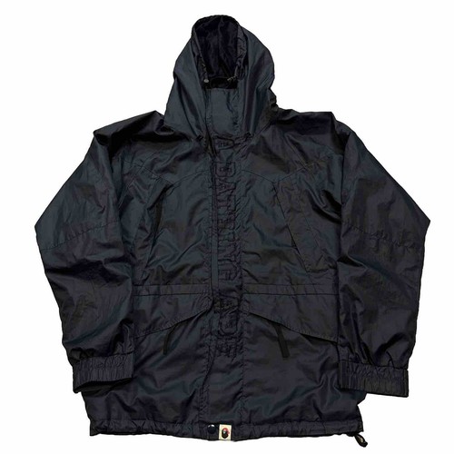 A BATHING APE (BAPE) BAPE PIRATE STORE GIACCA A VENTO BLU FULL ZIP L SCIMMIA DA BAGNO *DIFETTO FODERA H3