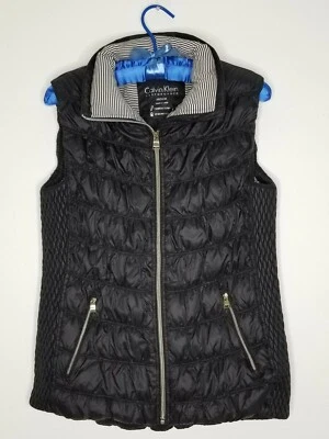 Chaleco acolchado Calvin Klein Performance Premium plumón de ganso, cremallera, bolsillos negro talla M Foto 1 de 4