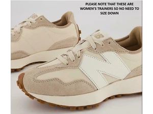 Entrenadores de salto marino New Balance 327 avena gris consciente topo talla 3 4 5 6 7 8 - Imagen 1 de 11