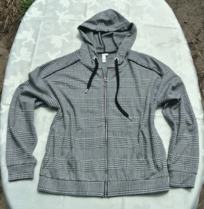 Q/S Kapuzenjacke mit Reißverschluss M Glencheck Karomuster leichte Sommerjacke - Bild 1 von 6