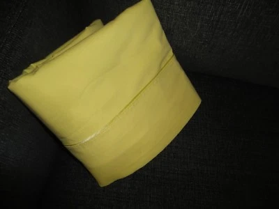 WAMSUTTA SUPERCALE SUNSHINE YELLOW TWIN FLAT SHEET COTTON BLEND 64 X 90 - Image 1 of 4
