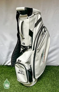 Used Ogio Shadow White Leather Stand Golf Bag 4 Way Dividers Rainhood Included - Picture 1 of 10
