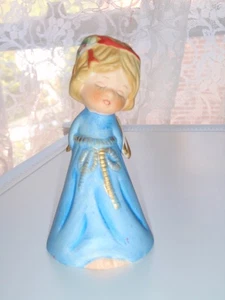 Bashful Belle Christmas Angel en azul medias nuevas en caja 1978 Jasco - Imagen 1 de 11