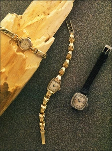 Reloj Rolex 1989 estampado vintage para mujer oro rosa diamantes reloj placa de arte - Imagen 1 de 4