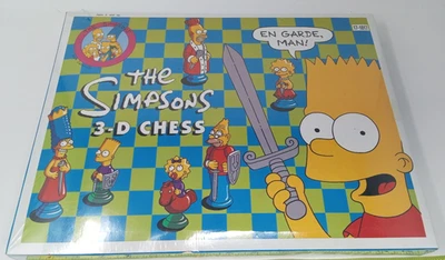 Vintage The Simpsons 3D Chess Set 1991 Board Game Complete Nostalgic New - Image 1 of 4