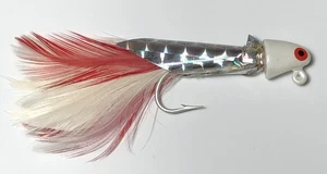Vintage Tuna Trolling Popper Style Feather Fly Freshwater Fishing Lure - Picture 1 of 3