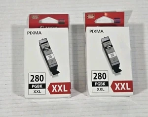 2x Canon 280XXL Pigment Black 1967C001 Genunie NEW SEALED - Photo 1/1