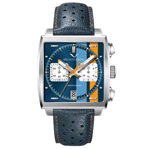 SPECHT&SOHNE - MONACO Seiko VK63 mecha-quartz MOVEMENT RECTANGLE SPORTS WATCH - Picture 1 of 4