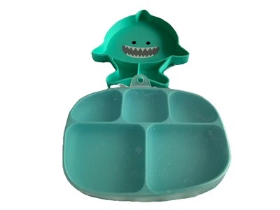 Plato dividido de succión Bumkins & Melii, agarre antideslizante platos de comida para niños bañera de piscina Foto 1 de 2