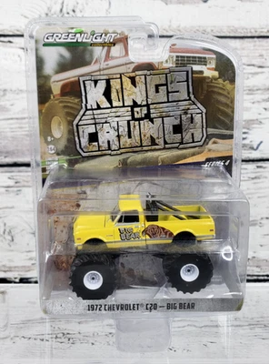 Greenlight Kings of Crunch 1972 CHEVY C20 Big Bear Yellow Pickup - Image 1 of 2