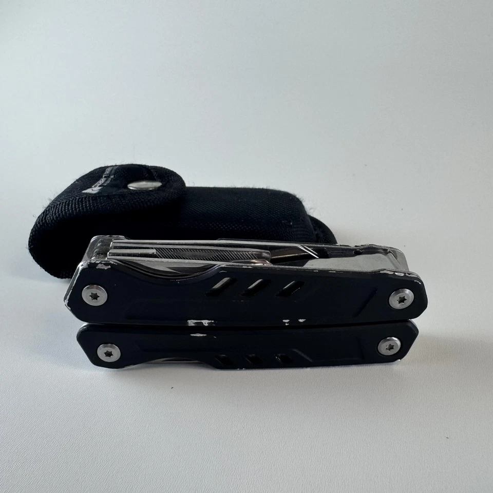 Ozark Trail Multi Tool Folding Pliers Black Stainless with Sheath EDC Camping - Image 1 of 4