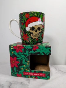 Taza Calavera Navidad Huesos de Papá Noel Gótico Halloween En Navidad Nueva En Caja - Imagen 1 de 11