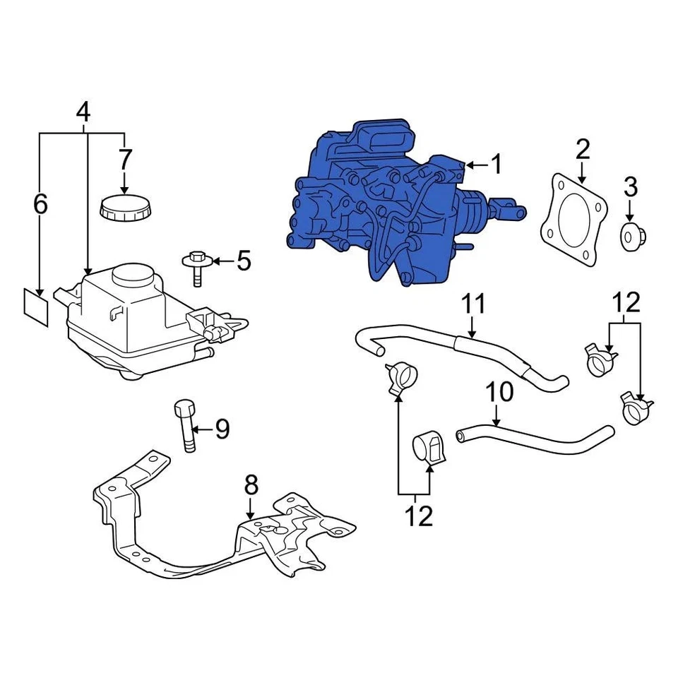 For Toyota Prius V 2012-2013 Toyota 4705047110 Brake Master Cylinder Foto 1 de 1