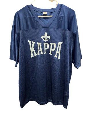 Camiseta deportiva de malla de fútbol Kappa Kappa Gamma KKG. KAPPA con Fluer-de-Lis. Talla grande Foto 1 de 4