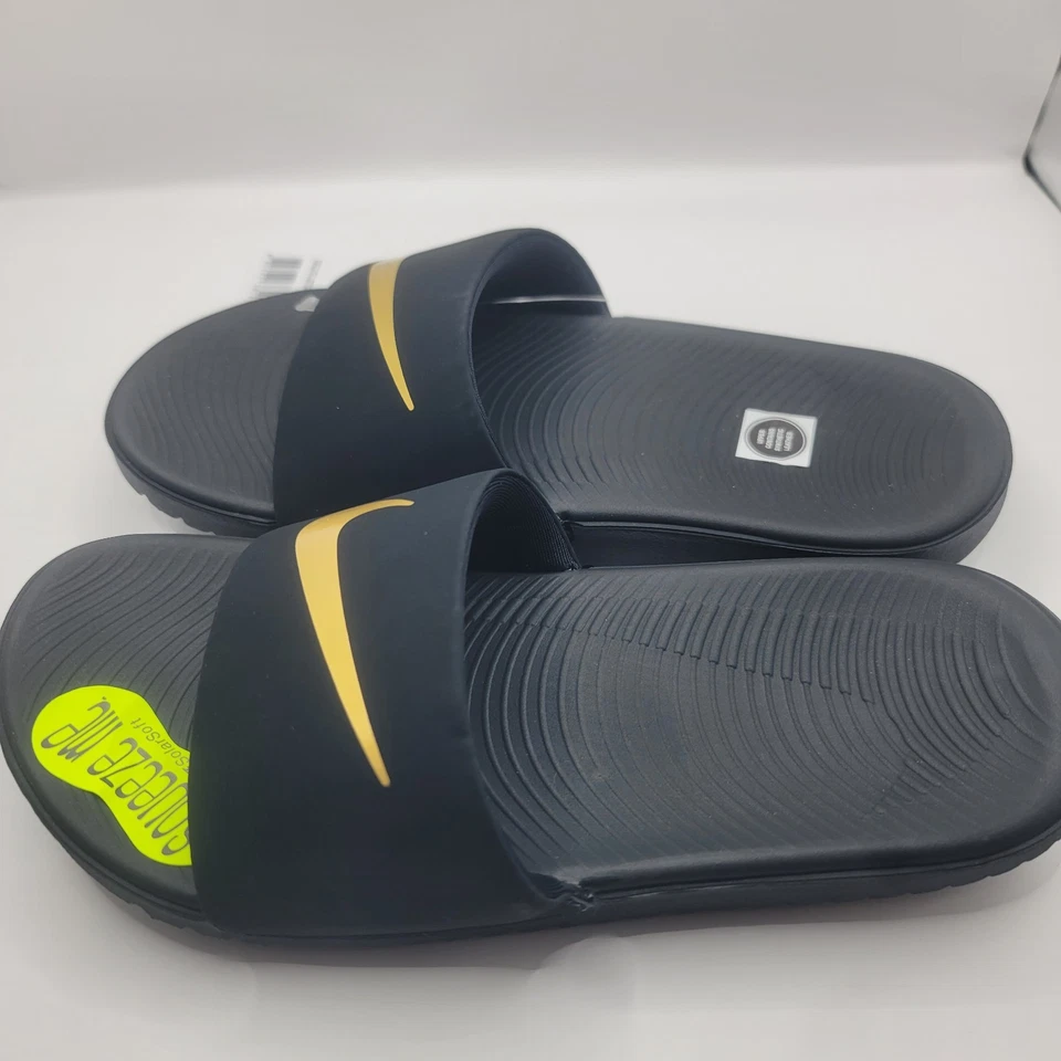 SANDALIA NIKE KAWA SLIDE GS 819352-003 NEGRA/DORADA METÁLICA JÓVENES NIÑOS TOBOGANES 3Y Foto 1 de 4